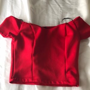 Forever 21 Bright Red Crop Top